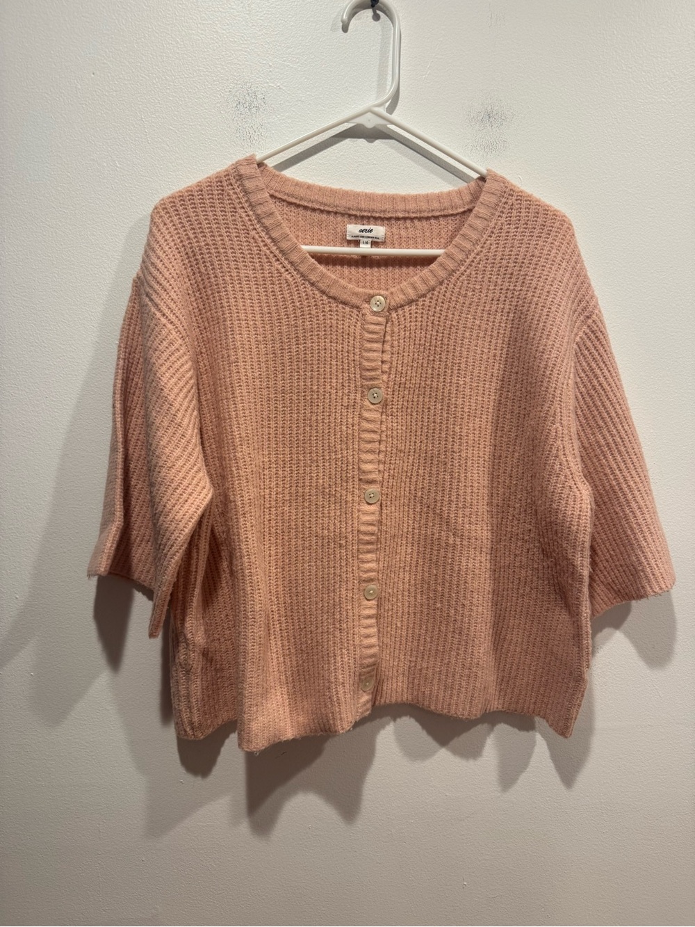 Aerie unreal short sleeve cardigan sweater